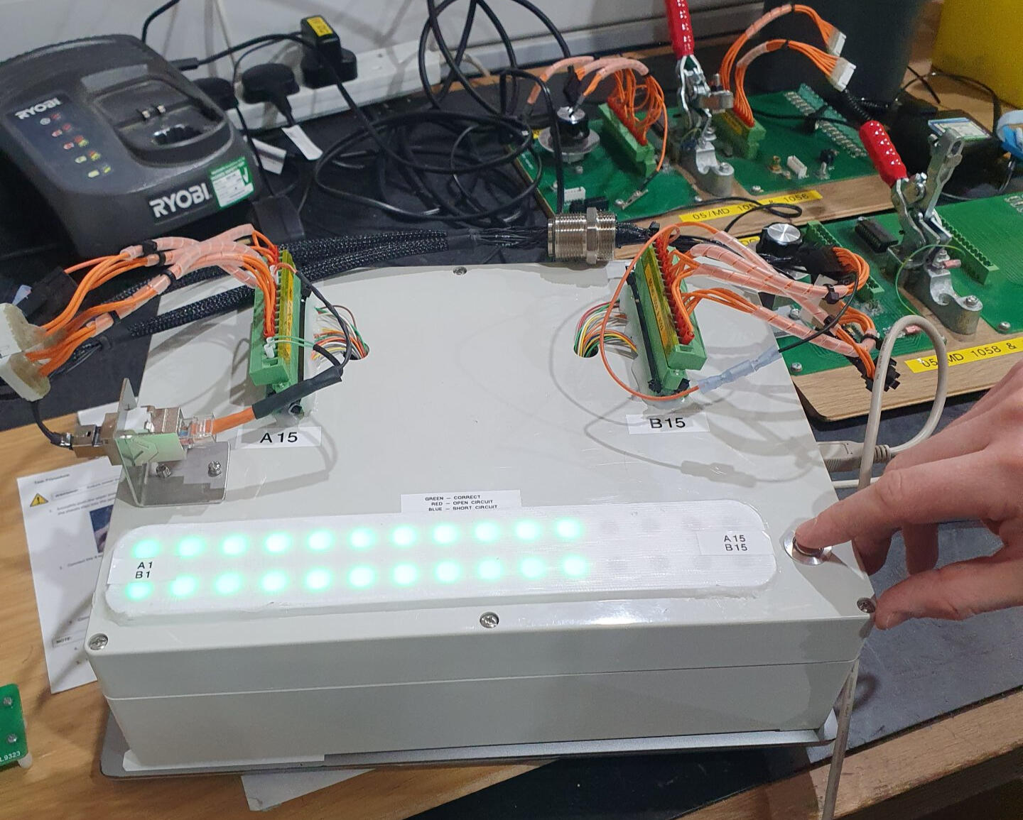 Continuity Test Tool - We built this for a customer who had high rates in a complete assembly, by capturing them as subassemblies we reduced failures to 0% saved the company around £30K in work hours annually.